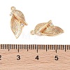 Brass Pendants with Clear Glass Rhinestone KK-N254-65G-3