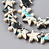 Spray Painted Synthetic Turquoise Beads Strands UNKW-T001-11H-3