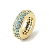 Brass Micro Pave Cubic Zirconia Beads CU-CBA389D-04G-3