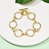 Brass Hexagon Link Chain Bracelets for Women Men BJEW-G740-05G-3