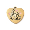 304 Stainless Steel Enamel Pendants STAS-I351-21G-01-1