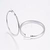 Tarnish Resistant 304 Stainless Steel Big Hoop Earrings EJEW-F105-19P-2