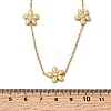 304 Stainless Steel 5-Petal Flower Link Chain Necklaces NJEW-G184-03G-5