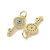 Real 18K Gold Plated Brass Micro Pave Cubic Zirconia Pendants KK-L209-068G-02-2