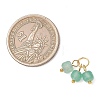 18Pcs 6 Colors Natural Flower Amazonite & White Jade & Green Aventurine & Tiger Eye Pendants PALLOY-JF05160-2