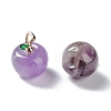 Natural Amethyst Pendants G-P499-01G-16-3