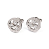 Flower 304 Stainless Steel Stud Earrings EJEW-H175-01P-4
