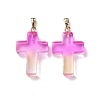 Two Tone Transparent Glass Pendants LS-GLAA-A004-02B-1