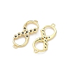 Brass Micro Pave Cubic Zirconia Heart Infinity Connector Charms KK-P350-12G-02-2