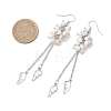 Natural Persian Jade Wing Dangle Earrings EJEW-JE06728-01-4