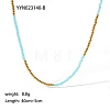 Glass & Stainless Steel Round Beaded Necklaces for Women PH3717-1-1