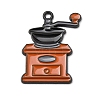 Coffee Alloy Enamel Pendants ENAM-I089-01B-08-1