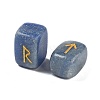Rectangle Natural Blue Aventurine Rune Stones G-Z059-01N-2