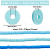 3 Strands 3 Colors Flat Round Handmade Polymer Clay Beads CLAY-SC0001-68B-02-2