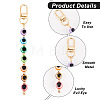 6Pcs Evil Eye Resin Round Tassel Pendant Decorations KEYC-AR0001-16-4