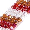 Electroplate Transparent Glass Beads Strands EGLA-N022-14A-B04-1