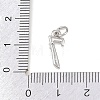 Brass Micro Pave Clear Cubic Zirconia Charms KK-P339-27P-07-3