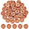 50Pcs Wood Buttons BUTT-GF0004-33-1