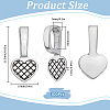 100Pcs Tibetan Style Alloy Heart Glue-on Flat Pad Pendant Bails FIND-SP0001-85-2