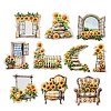 10Pcs 10 Styles Garden Series Waterproof PET Stickers DIY-G121-06D-3