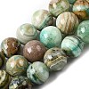 Natural Green Line Jasper  Beads Strands X-G-L639-A01-10mm-2