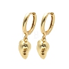 Brass Cubic Zirconia Hoop Earrings EJEW-Q015-01G-F-2