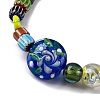 Handmade Lampwork Chevron Beads Strands LAMP-R003-05-2