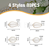 80Pcs 4 Styles Acrylic Imitation Pearl Pendants FIND-FH0007-08-2
