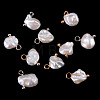 10Pcs 2 style Nuggets Natural Baroque Keshi Pearl Pendants PALLOY-TAC0304-4