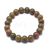 Natural Unakite Bead Stretch Bracelets BJEW-K212-B-042-5