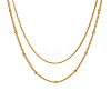 304 Stainless Steel Double-Layer Necklace LS-NJEW-Q321-01G-1