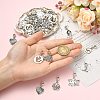 80Pcs 8 Style Alloy European Dangle Charms PALLOY-CJ00192-4