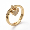 Adjustable Brass Finger Rings RJEW-G096-13G-1