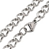 Tarnish Resistant 304 Stainless Steel Twisted Chain Curb Chain Necklaces NJEW-V0323-07-2