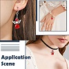 90Ppcs 3 Styles Valentine's Day Glass Pendants PALLOY-CJ00117-7