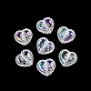 UV Plating Rainbow Iridescent Acrylic Beads X-OACR-P016-02-01-1