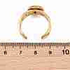 Hollow Cross 304 Stainless Steel Cuff Ring Components SA-CBA098D-02G-B-3