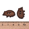 2-Hole Hedgehog Wood Buttons BUTT-Q046-04B-3