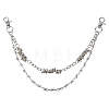 1Pc Zinc Alloy Thorn Double Layer Chain Belts for Pants HJEW-HS0001-09-1