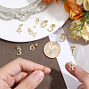 10Pcs 10 Styles Brass Micro Pave Clear Cubic Zirconia Charms KK-BBC0025-92-3
