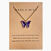Bohemian Alloy Enamel Butterfly Pendant Necklaces for Women WG0CAA2-14-1