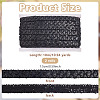 Sparkle Polyester Wavy Lace Trim Ribbon OCOR-WH0082-563E-2