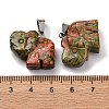 Natural Unakite Pendants G-B127-05P-12-4