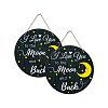 Wooden Hanging Plate HJEW-WH0027-004-1