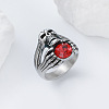 Halloween 304 Stainless Steel Rhinestone Finger Rings GJ8747-5-1