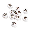 Christmas Theme Printed Opauqe Acrylic Beads OACR-R004-01G-1