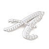 Brass Micro Pave Clear Cubic Zirconia Pendants CU-CBA8481-01P-A-2