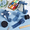 6Pcs 6 Colors Denim Fabric Ribbon DIY-CY0003-63-4