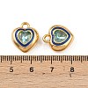304 Stainless Steel Enamel Pendants STAS-C158-15G-06-3