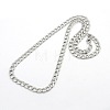 Men's 304 Stainless Steel Curb Chain Necklaces STAS-O037-77P-2